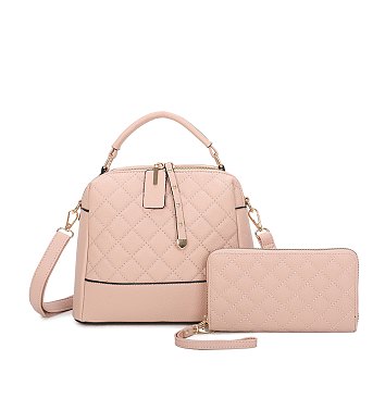 Quilted Top Handle 2-in-1 Satchel