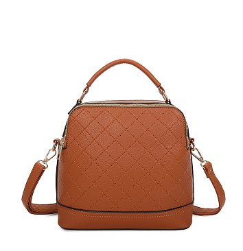 Quilted Top Handle 2-in-1 Satchel