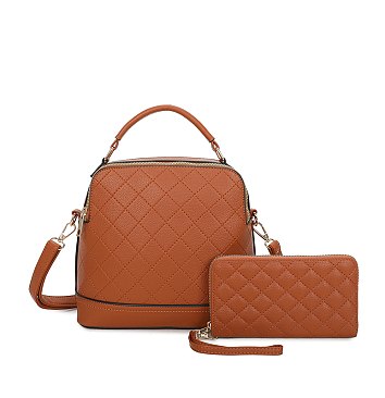 Quilted Top Handle 2-in-1 Satchel