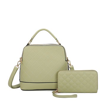 Quilted Top Handle 2-in-1 Satchel