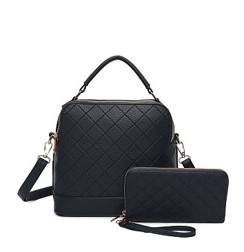 Quilted Top Handle 2-in-1 Satchel