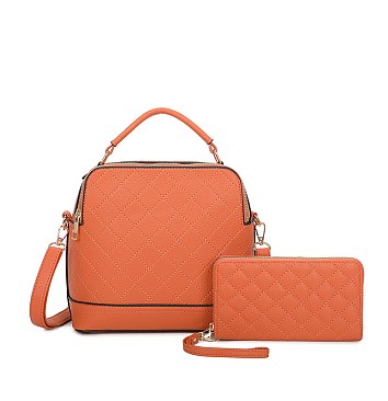 Quilted Top Handle 2-in-1 Satchel