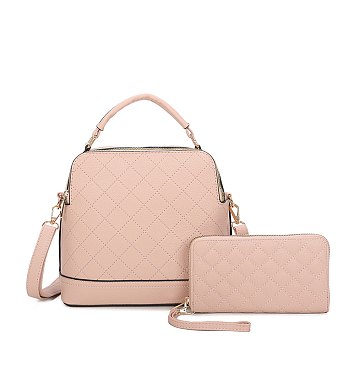 Quilted Top Handle 2-in-1 Satchel