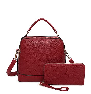 Quilted Top Handle 2-in-1 Satchel