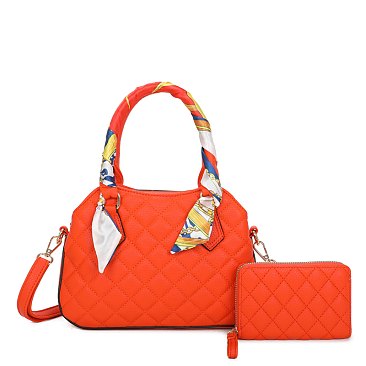 2 in 1 Fashion Satchel Bag Set