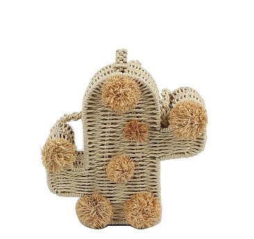 Straw Cactus Crossbody Bag