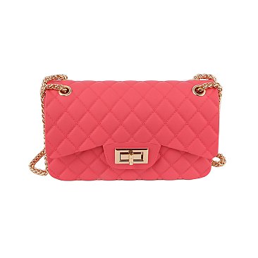 Quilt Embossed Jelly Candy Classic Shoulder Bag