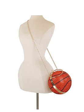 Bling Basketball Clutch Crossbody Bag