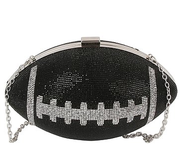 Rhinestone Bling Football Clutch