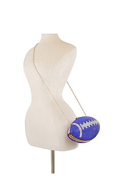 Rhinestone Bling Football Clutch