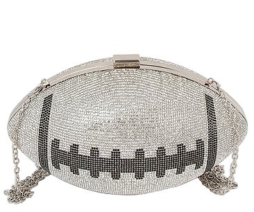 Rhinestone Bling Football Clutch