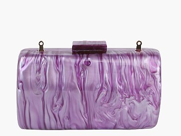 Marble Acrylic Evening Bag Clutch