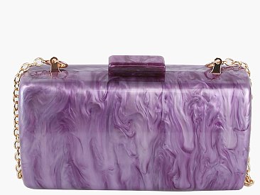 Marble Acrylic Evening Bag Clutch