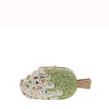 Rhinestone Fish Clutch Evening Bag