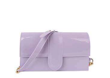 Jelly Candy Flapover Crossbody Bag