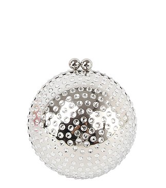 Rhinestone Ball Clutch Crossbody Bag