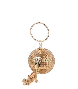 Mirror Ball Clutch Crossbody Bag