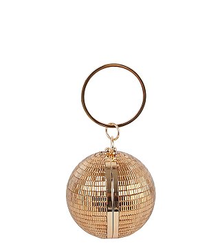 Mirror Ball Clutch Crossbody Bag