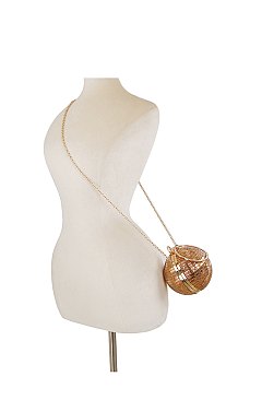 Mirror Ball Clutch Crossbody Bag