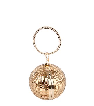 Mirror Ball Clutch Crossbody Bag