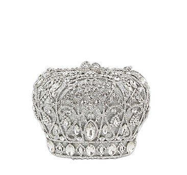 Rhinestone Crown Clutch Evening Bag