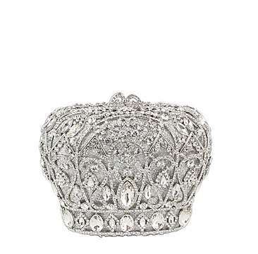 Rhinestone Crown Clutch Evening Bag