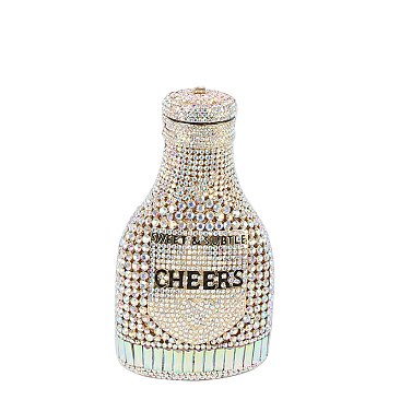 CHEERS Champagne Bottle Clutch Evening Bag