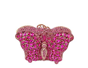 Embellished Butterfly Clutch Evening Bag