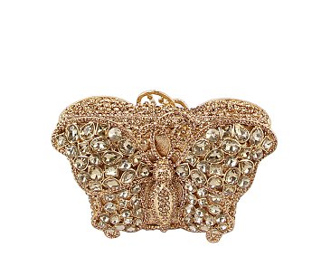 Embellished Butterfly Clutch Evening Bag