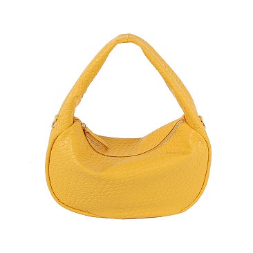 Embossed Woven Shoulder Bag Hobo