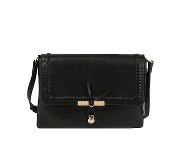 Fashion Braided Flap Messenger Crossbody Bag