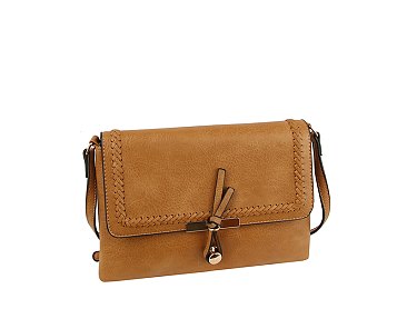 Fashion Braided Flap Messenger Crossbody Bag