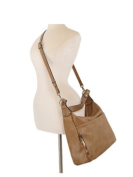 Fashion Zipper Shoulder Bag