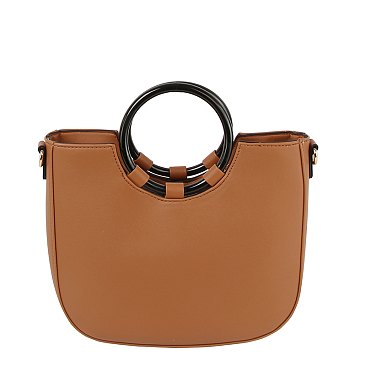 3D Flower Round Top Handle Satchel