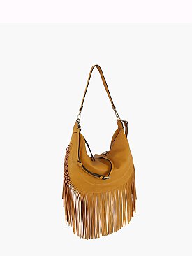 Western Fringe Hobo Shoulder Bag