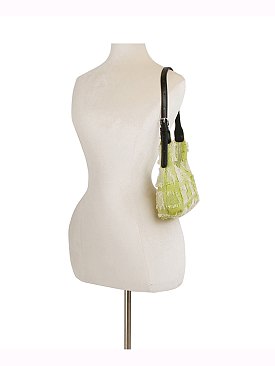 Fringe Flower Plaid Shoulder Bag