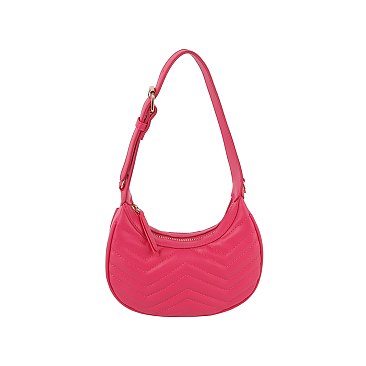 Chevron Quilted Shoulder Bag Hobo