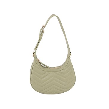 Chevron Quilted Shoulder Bag Hobo