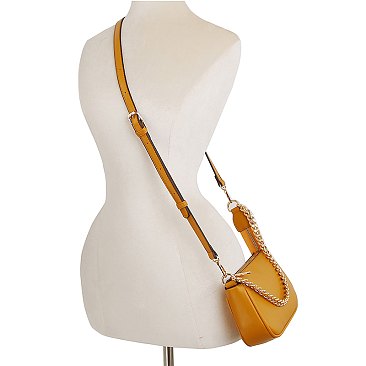 Fashion Chain Link Satchel Crossbody Bag