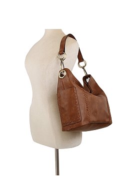 Fashion Whipstitch Bucket Shoulder Bag