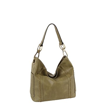 Fashion Whipstitch Bucket Shoulder Bag