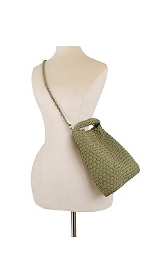 Fashion Woven 2-in-1 Shoulder Bag