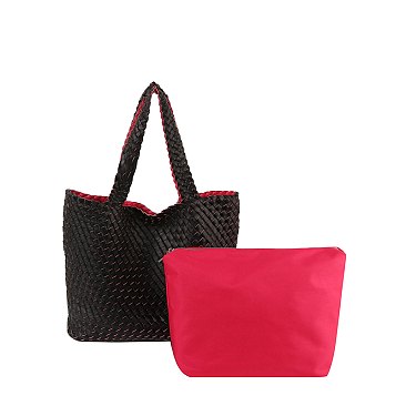 Fashion Woven Reversible 2-in-1 Shopper