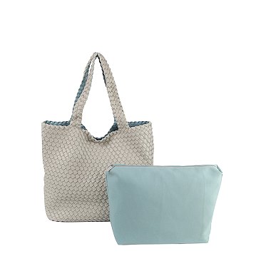 Fashion Woven Reversible 2-in-1 Shopper