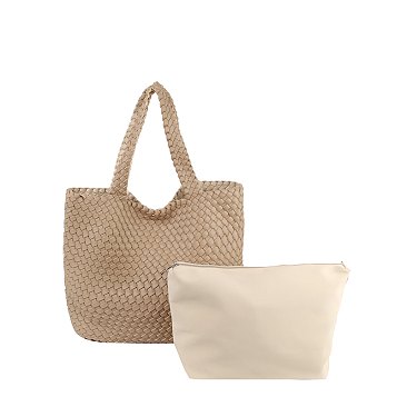 Fashion Woven Reversible 2-in-1 Shopper