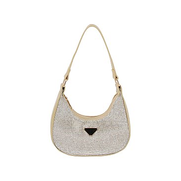 Rhinestone Embellished Shoulder Bag Hobo