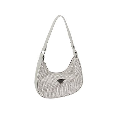 Rhinestone Embellished Shoulder Bag Hobo