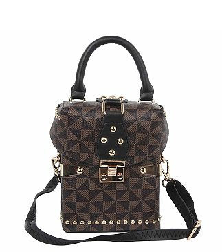 Fashion Monogram Boxy Crossbody Bag Satchel