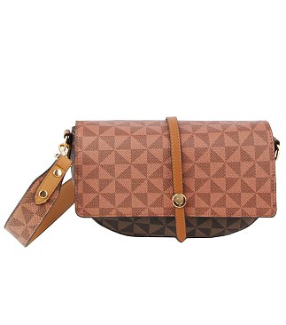 Monogram Flap Saddle Crossbody Bag