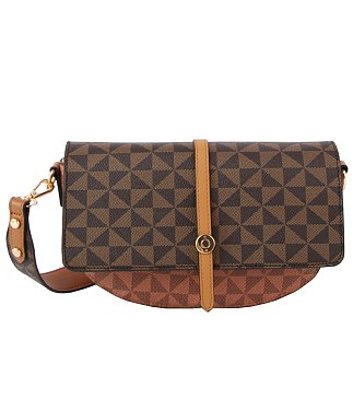 Monogram Flap Saddle Crossbody Bag